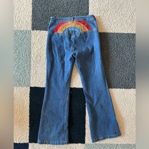 Free People - We the Free Rainbow Flare Jeans